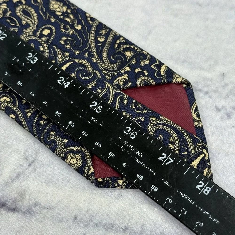 Vintage Polo Ralph‎ Lauren Gabardine Silk Tie Paisley 56